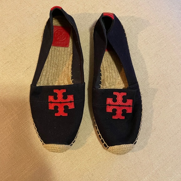 Tory Burch Shoes - Tory Burch Espadrilles, navy and red, size 8